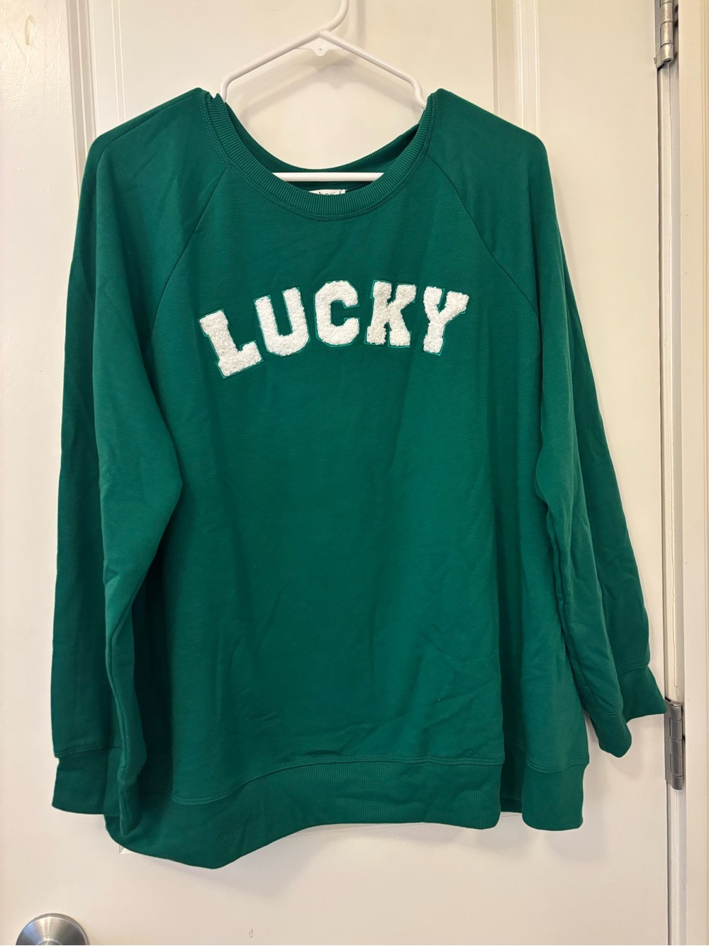 Green Crewneck "LUCKY" Sweatshirt